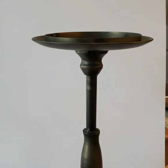 Black Metal Candle/plant Stand 12in - Picture 9 of 10